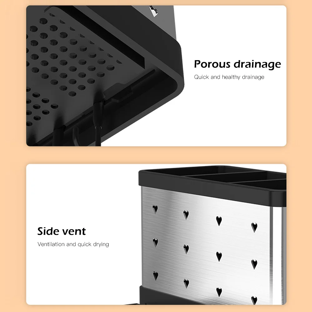 

Kitchen Cutlery Storage Racks Drain Tableware Holder Chopstick Spoon Fork Storage Box Rack Chopsticks Cage Save Space