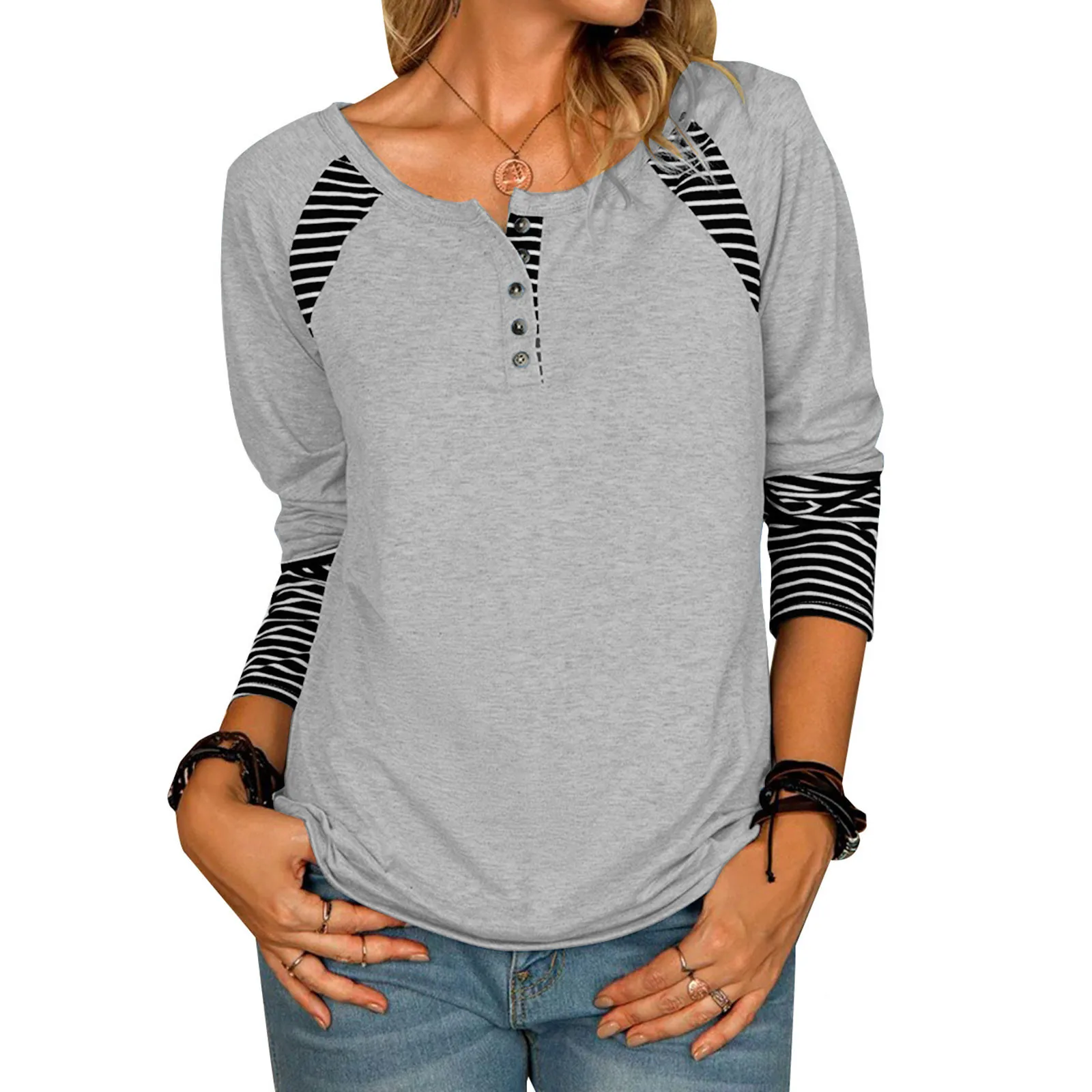

Осенняя женская блузка на пуговицах, хлопковые топы с длинным рукавом, пуловер, блузки, повседневные серые топы, рубашки
