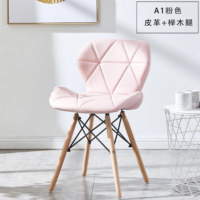 Стул Eames, современный простой стол, стул для семьи, для столовой, задний стул, компьютерный стул, стул, стул из твердой древесины, скандинавский обеденный стул - Цвет: see chart