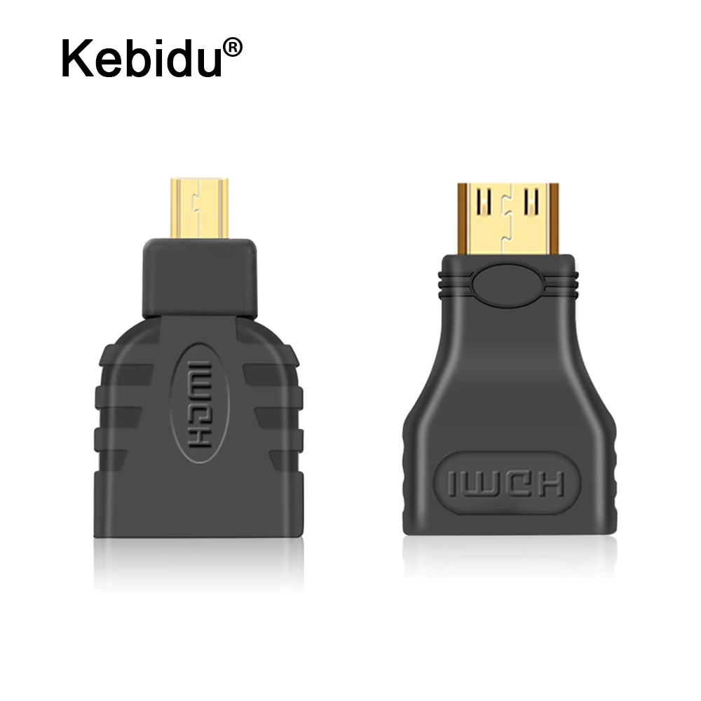 Kebidu 1 пара 1080P Mini конвертер позолоченный HD удлинитель в комплект поставки входит