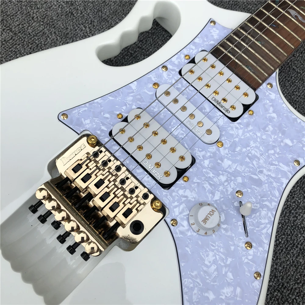 Белая 6 струн электрическая гитара Древо жизни вставки 21 до 24 Лады волнистый 2020 OEM