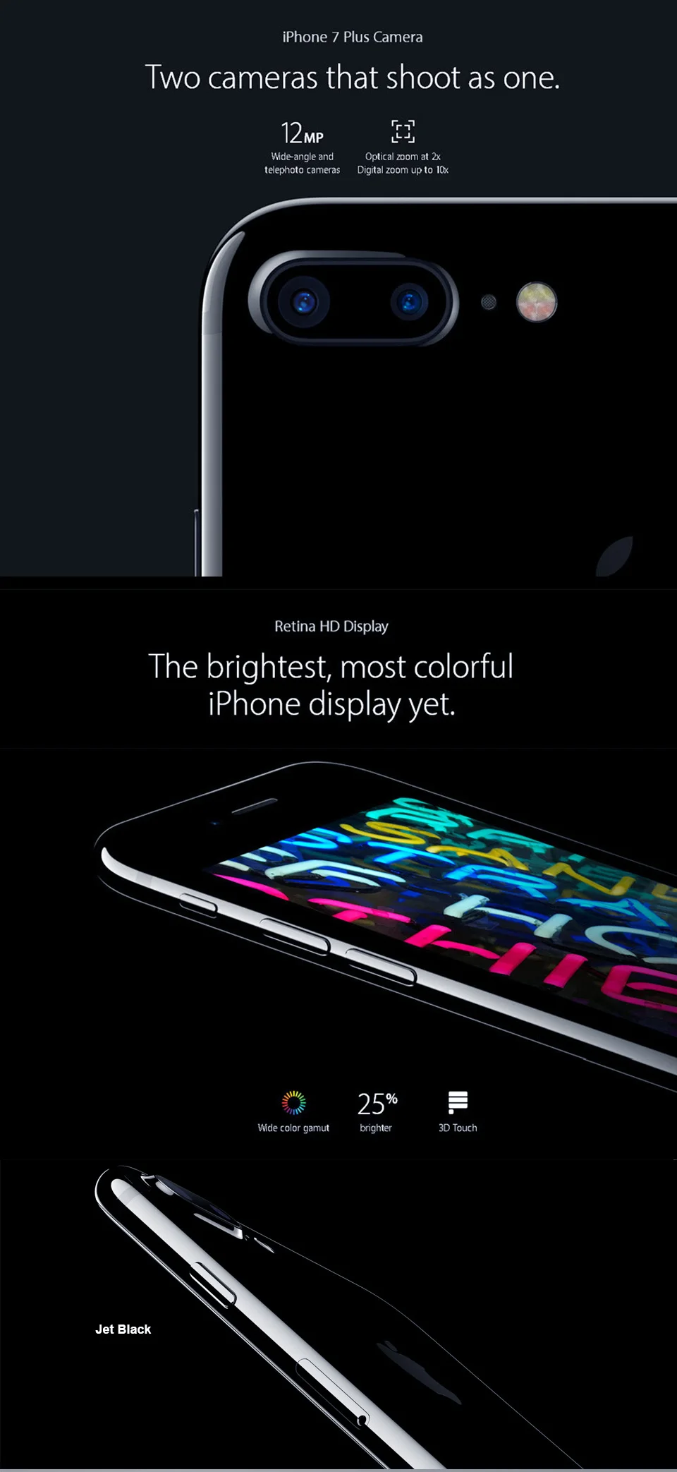 Apple iPhone 7 Plus 5," 3 ГБ ОЗУ 32/128/256 Гб ПЗУ четырехъядерный IOS 12.0MP iPhone7P отпечаток пальца 4G LTE мобильный телефон