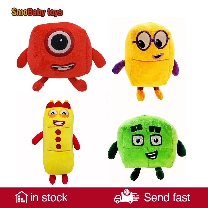 

4pcs/set Numberblocks Plush Toys Number Stuffed Dolls Movie TV Series Cartoon Educational Toy Children Gift