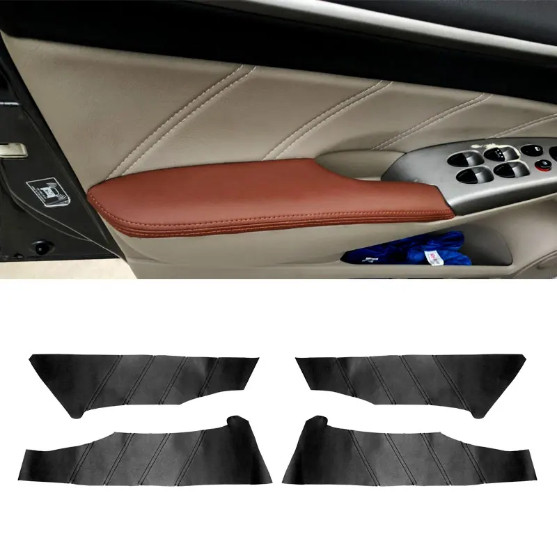 4 шт. кожаные накладки на дверную ручку автомобиля для Honda Civic 8 поколения Sedan 2006 2007