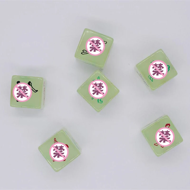 2 шт \ набор Секс игрушечные кубики для взрослых забавные Светящиеся в темноте