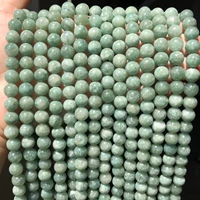 natural stone smooth burmese green jades round loose beads for jewelry making diy bracelet necklace 15 strands 681012mm