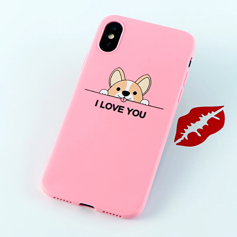 8660-pink Чехол для телефона Corgi s для iPhone Pro 6s 7 8 11 Plus X XS чехол для MAX XR забавная Милая собачья попка Мягкие силиконовые приспособленные аксессуары для задней крышки - Цвет: 8660-pink