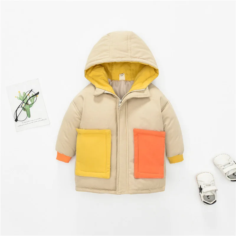 Куртка для маленьких девочек осенне-зимняя куртка пальто теплая верхняя одежда с
