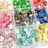 10pcsset colorful cute butterfly charms jewelry accessories for making diy earrings pendant necklaces anklet findings wholesale