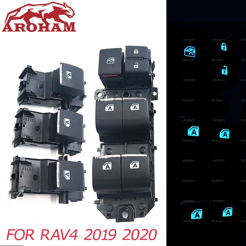 Комплект переключателей на окна для Toyota RAV4 RAV 4 2019 2020 светодиодный фонарик с левой