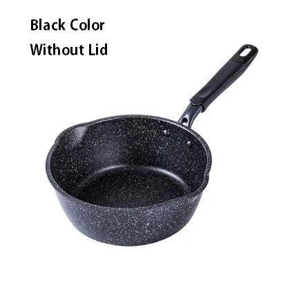 Black Without Lid 20/24/26/28CM Skillets Aluminium Alloy Non-stick Frying Pan Long Handle Saucepan Maifan Stone Stockpot Cooking Soup Pot Cookware - Цвет: Black Without Lid