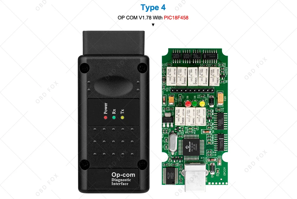 Op com V1.65 V1.78 V1.99 с PIC18F458 FTDI op-com OBD2 автоматический диагностический инструмент для Opel OPCOM шина сети локальных контроллеров V1.7 может быть обновление вспышки