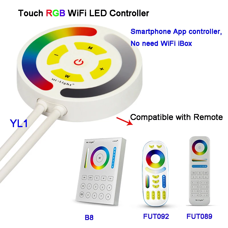 Miboxer YL1 2 4G диммер RGB WiFi сенсорный Alexa голосовое приложение круговой голосовой