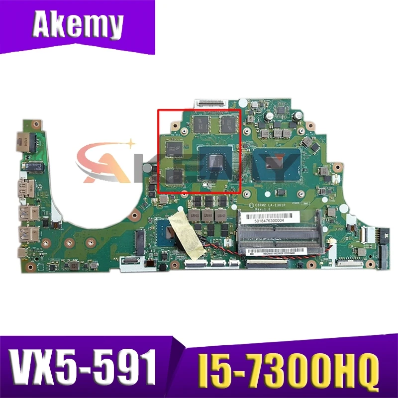 

Для материнской платы ноутбука, самая низкая цена для ACER Aspire 1050-Gpu GTX VX5-591 DDR4 LA-E361P Процессор I5-7300HQ C5PM2 100% ТЕСТ ОК материнская плата
