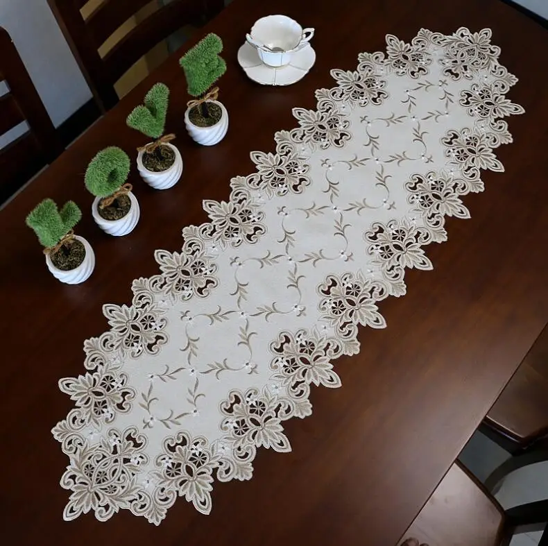 Европейская винтажная вышитая ткань эллипс свадебная настольная настольное