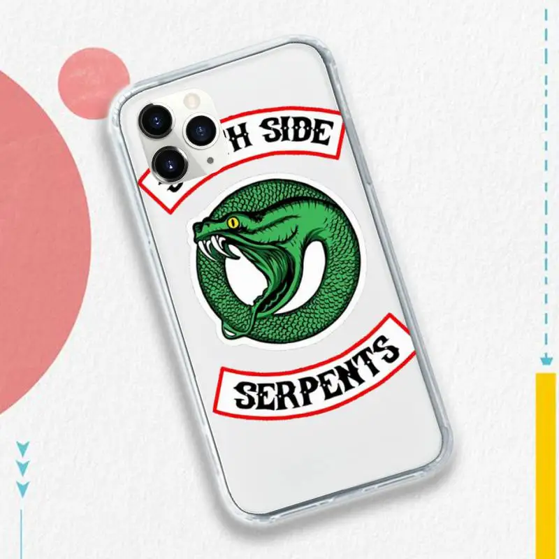 

Riverdale Southside Serpents tv show Phone Case Transparent soft For iphone 5 5s 5c se 6 6s 7 8 11 12 plus mini x xs xr pro max