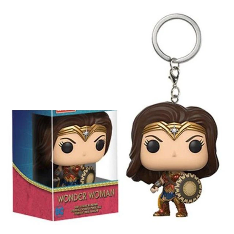 FUNKO Лига Справедливости вспышка чудо женщина Супермен Аквамен Карманный Брелок