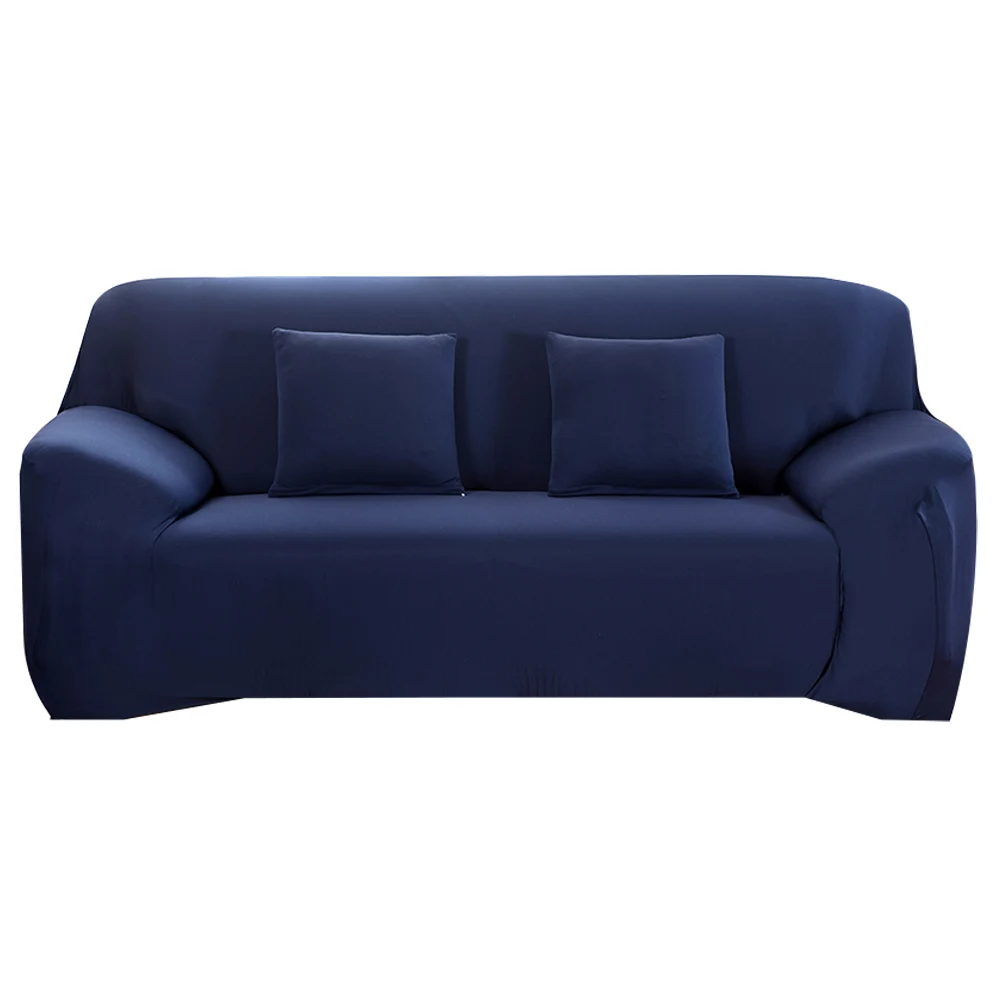 Navy Blue Meijuner чехол для дивана сплошной цвет эластичный универсальный чехол все включено противоскользящие Чехлы для дивана полотенце для столовой Y402 - Цвет: Navy Blue