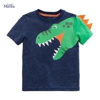 little maven children summer baby girl clothes animal print tee tops brand dinosuar cotton soft cute t shirt for kids 2 7 years