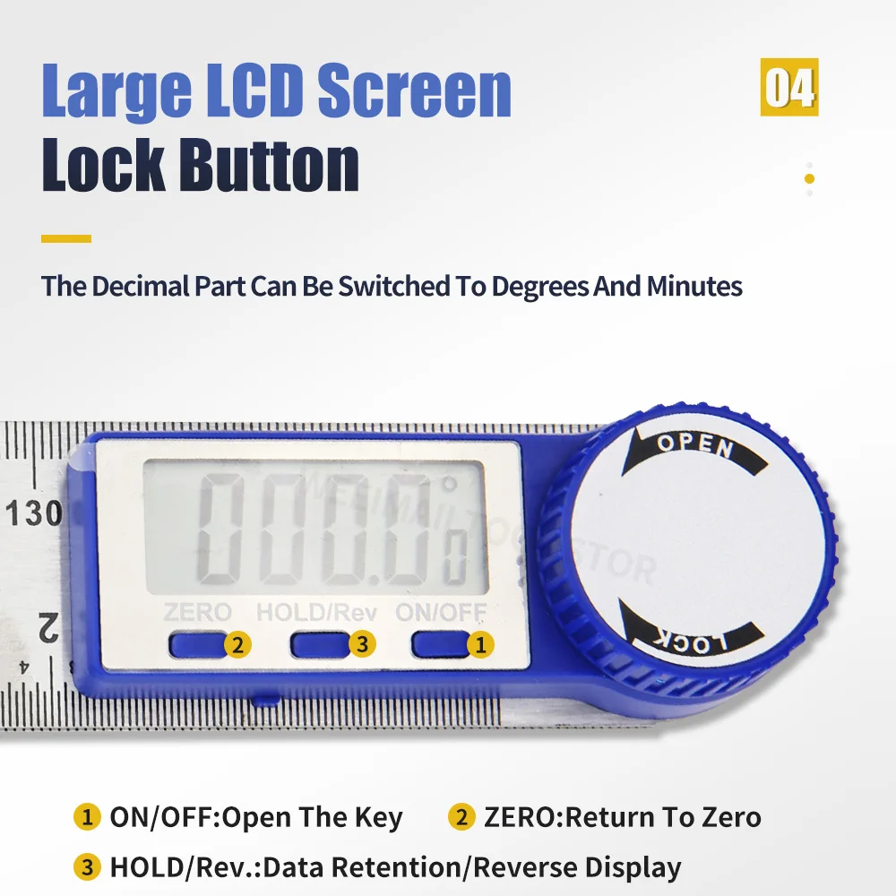 

Digital Angle Finder Protractor Electronic Digital Protractor 200mm 7 Inch Ruler Meter Inclinometer Goniometer Level Gauge