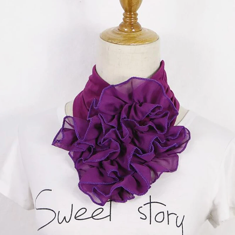 Модный однотонный цветочный воротник шарф роскошный брендовый женский зимний