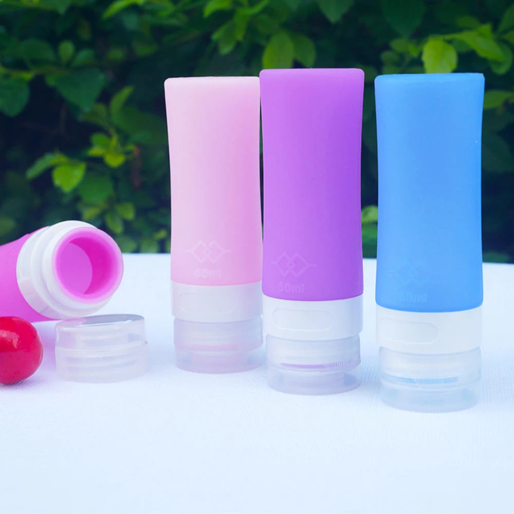 

2pcs 80ml Squeeze Bottle Empty Silicone Mini Travel Cosmetics Shampoo Lotion Bottle