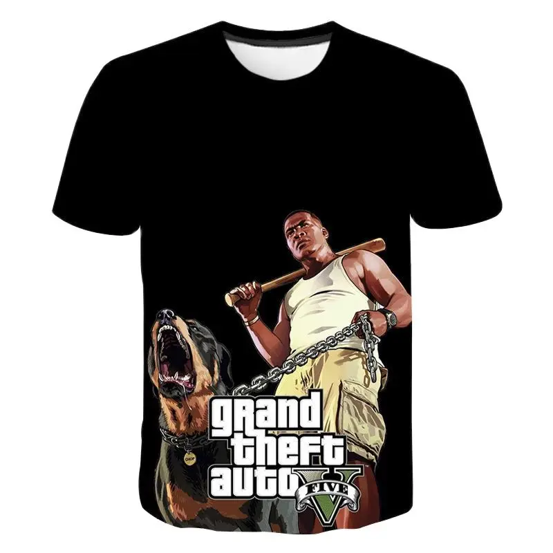Футболка с 3D принтом Grand Theft Auto 4 для мужчин и женщин модная повседневная рубашка