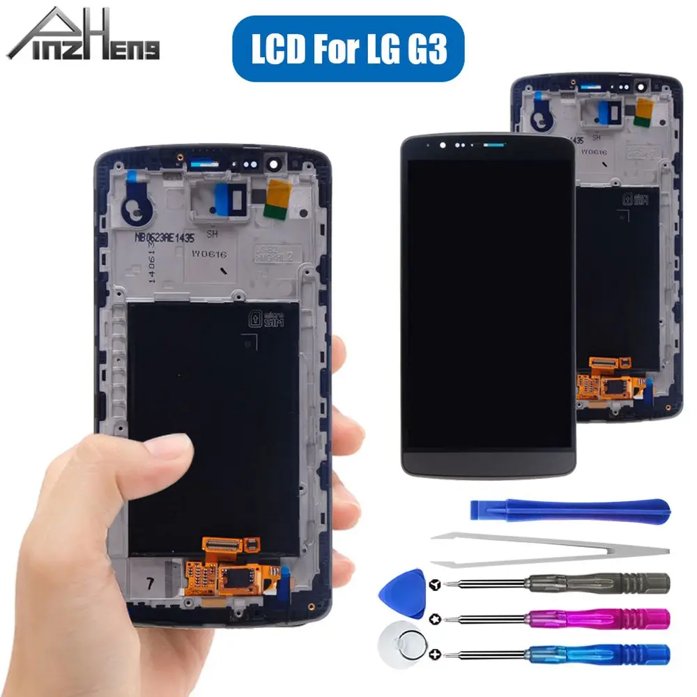 ЖК дисплей PINZHENG AAAA для LG G3 D850 D851 D855 с сенсорным экраном и дигитайзером сменный