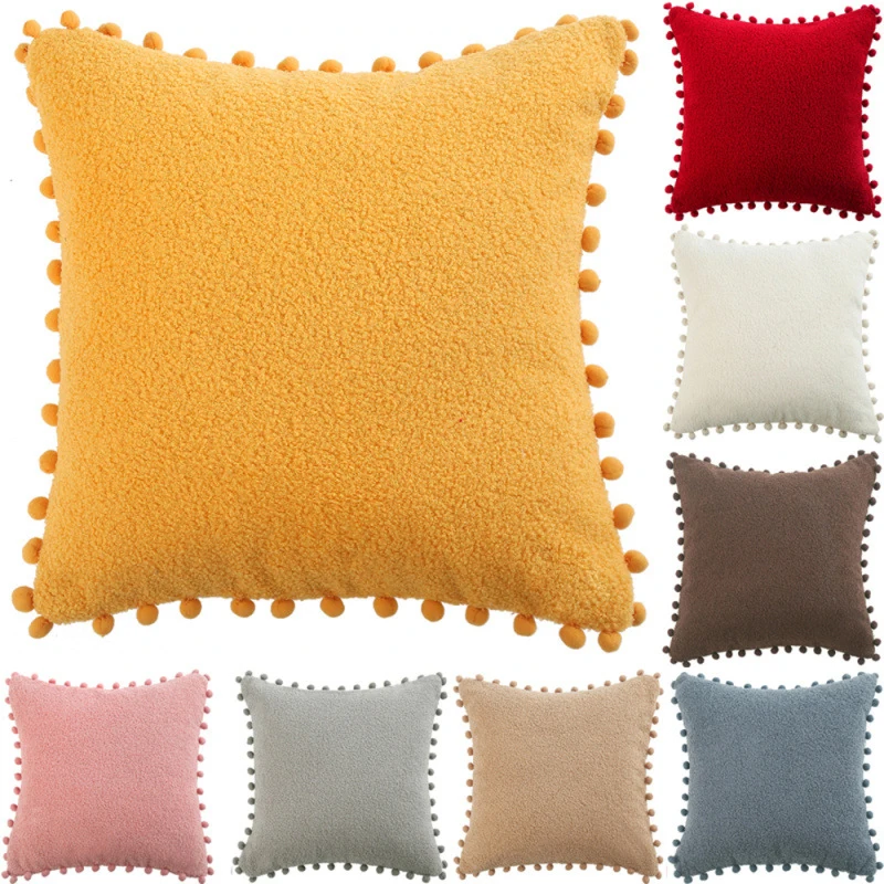 

Soft Plush Cushion Cover Decorative Pillows Throw Pillow Case Soft Solid Colors Luxury Home Decor Living Room Sofa Seat Coffee