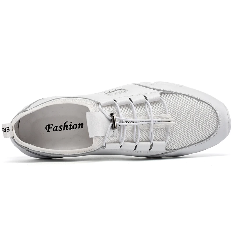Кроссовки мужские кожаные легкие модная повседневная Уличная обувь на плоской