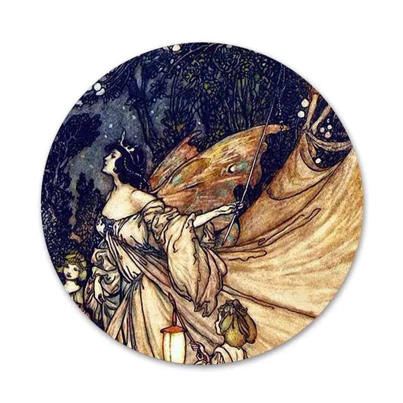 58 мм Арт плакат Альфонса Мухи значок брошь заколка аксессуары для одежды рюкзак