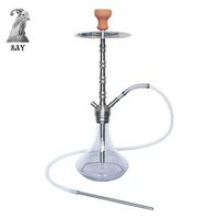 sy large size stainless steel hookah shisha set with spring ceramic bowl for smoking shisha water pipe chicha narguile