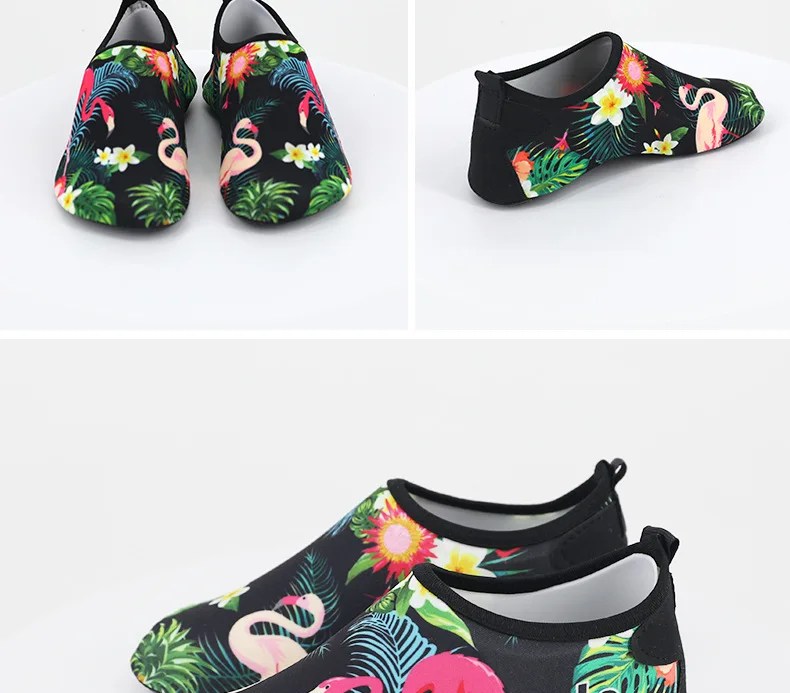 Sapatos de Água Crianças Descalço Rápido-seco Aqua Yoga Meias Meninos Meninas Flamingo Mergulho Natação Sapatos Praia Chinelos 9 Crianças sapatos de água descalço rápido-seco aqua