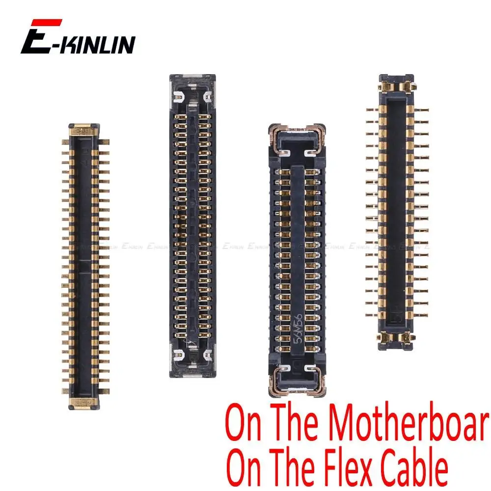 2pcs For iPhone 6S 7 8 Plus X XS Max XR On Motherboard Flex Cable FPC Connector Charger Charging Dock Port Socket Repair Parts