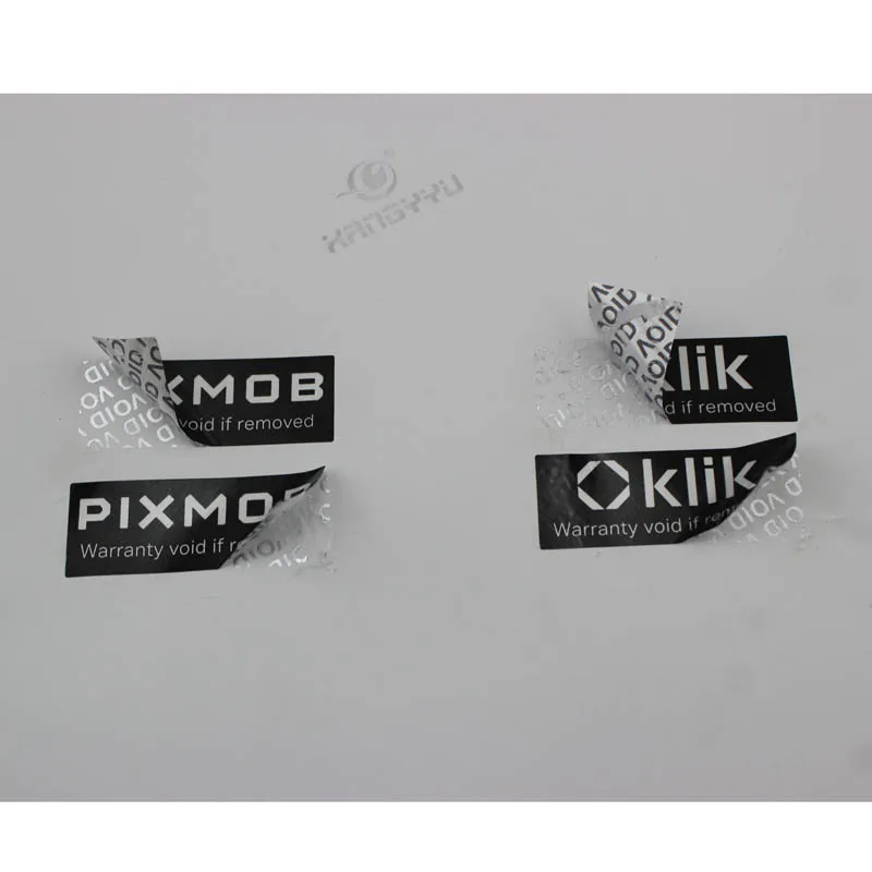 Материал ПЭТ и гарантийная аннулированная наклейка самоклеящаяся гарантия