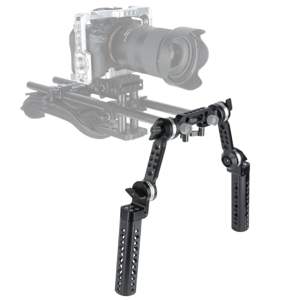 NICEYRIG Наплечная Опора с ручкой для сыра, удлиняющая рукоятка ARRI, 15 мм, наплечная опора для камеры DSLR, стабилизатор фотографии для видеосъемки