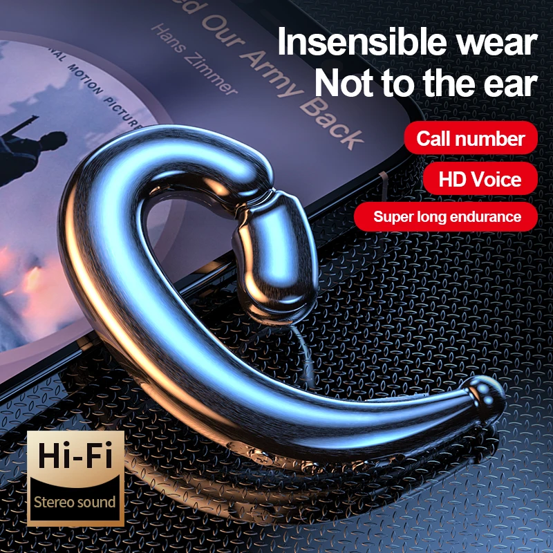 

2022 M520 Bone conduction Bluetooth Earphone Wireles Handsfree Earbud Headset With HD Microphone For Phone iPhone xiaomi Samsung