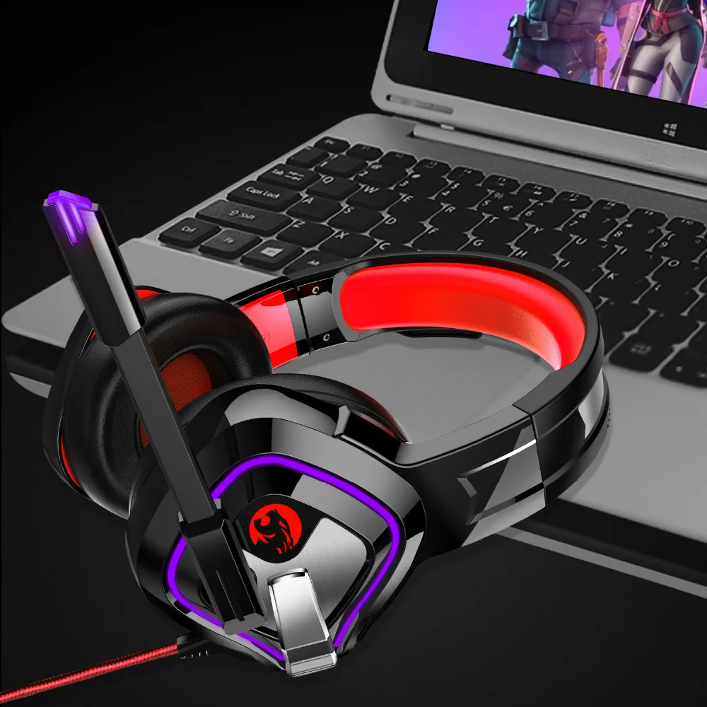 Игровые наушники Joinrun A66 PS4 4D стерео RGB гарнитура с микрофоном для нового геймера
