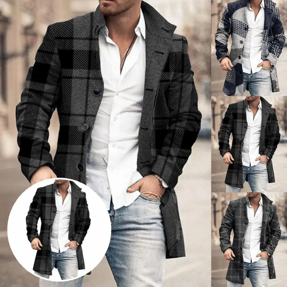 

Popular Men Overcoat Buttons Male Coldproof Thick Trench Coat Long Overcoat Long Overcoat