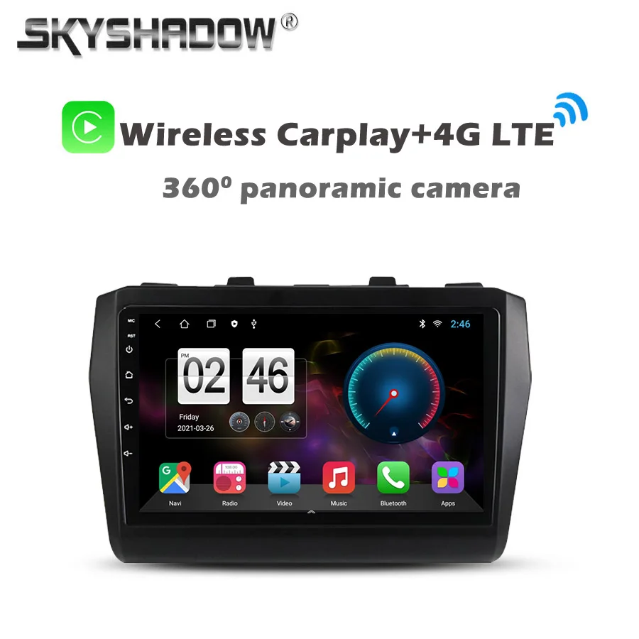 720P 360 камера 4G SIM Carplay Auto 8G + 256G Android 13 0 автомобильный DVD-плеер GPS WIFI Bluetooth RDS радио для