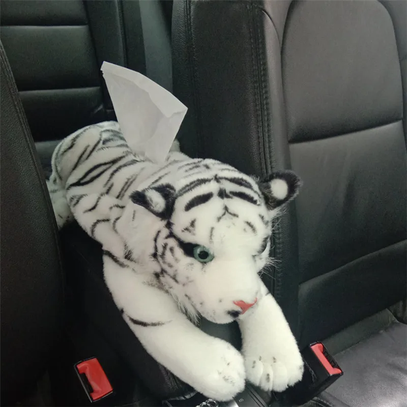 

46cm Simulated Tiger Dog Tissue Box Stuffed Soft Cute Lifelike Animals Toys Doll For Girls Kids Nice Birthday Gifts Home Decor