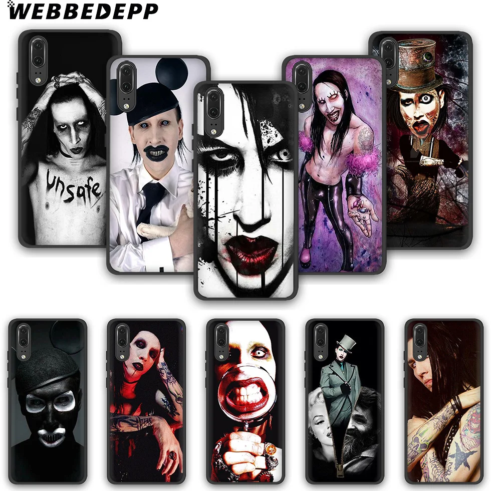 WEBBEDEPP Мэрилин Мэнсон Модный мягкий чехол для телефона Huawei P10 P20 P30 Lite Pro Y6 Y7 Prime 2018 Y9