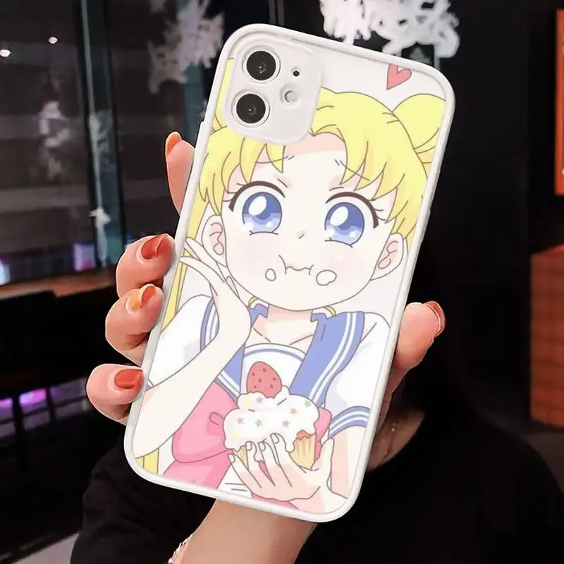 

Japan Anime Sailor Moon Princess Phone Case Matte For iPhone 12 Mini 11 Pro XR XS Max 7 8 Plus X Hard PC Back Cover