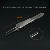 stainless steel plastic tweezers double eyelid beauty suture ligation forceps fine toothed fat forceps eyelid forceps with hook