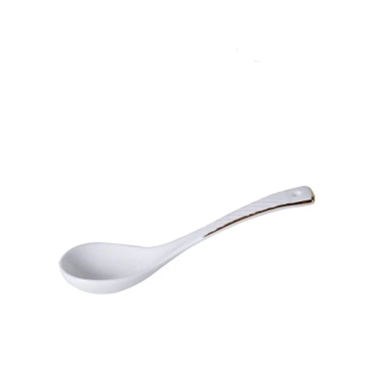 

Nordic Hand-painted Gold Diamond Relief Ceramic Spoon Kitchen Household Bone China Soup Spoon Dessert Spoon Dinner Spoon