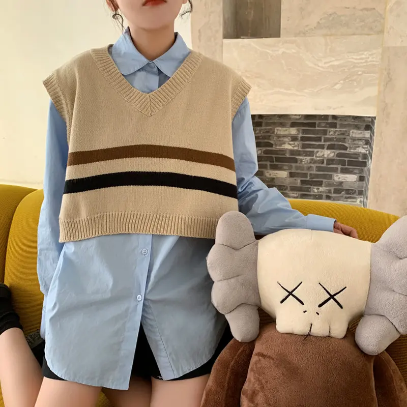 Женский трикотажный жилет Hzirip повседневный яркий эластичный пуловер без рукавов