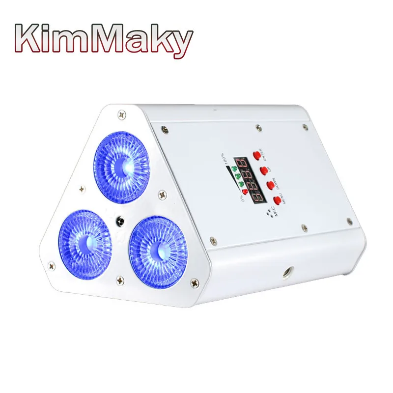 1 свет + коробка) Новый плоский аккумулятор светодиодный Клин par 3x18 Вт rgbwaUV