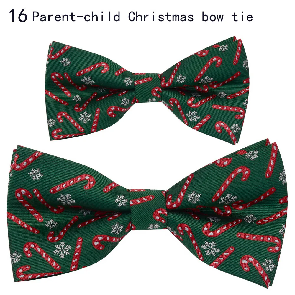 2Pcs/Set Parent-Child Christmas Bowties Christmas Bow Ties for Boys Family Men and Kids Father Mother Son Daughter Baby Children