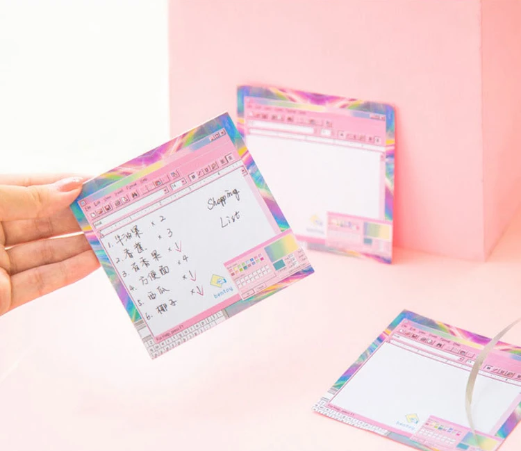 Kawaii компьютерный планировщик наклейки липкие заметки самоклеющиеся милая бумага Стикеры блокнот школьные офисные канцелярские принадлежности
