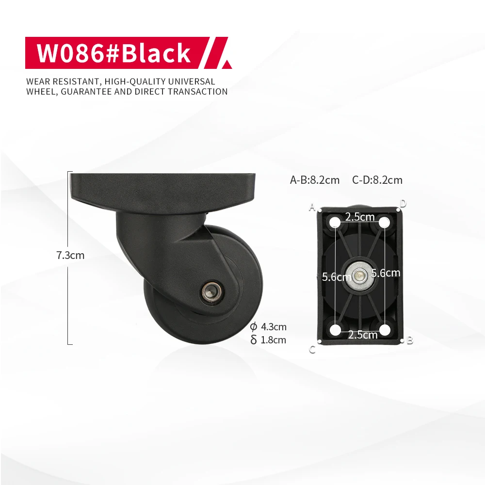 DILONG W086 Travel home wheels trolley case luggage accessories casters universal mute wear-resistant replace rollers